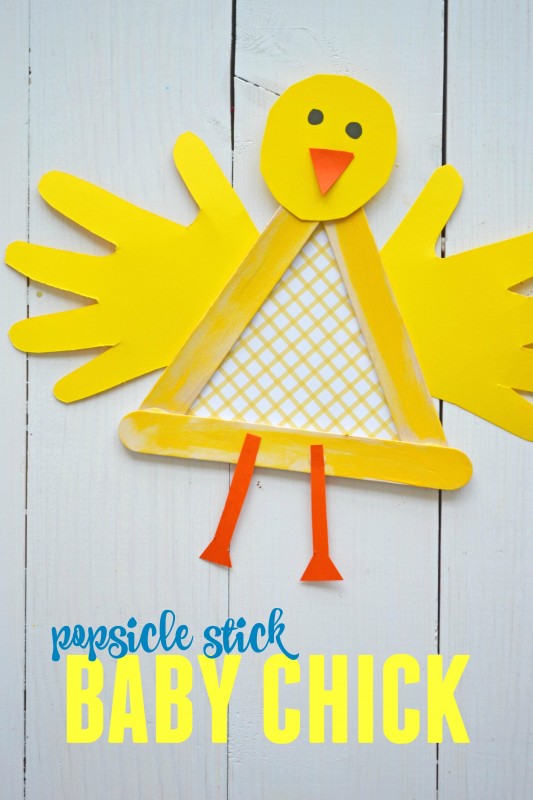 Popsicle Stick Baby Chick