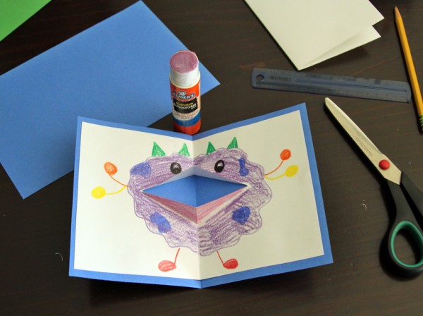 Pop-up monster cards for Dad