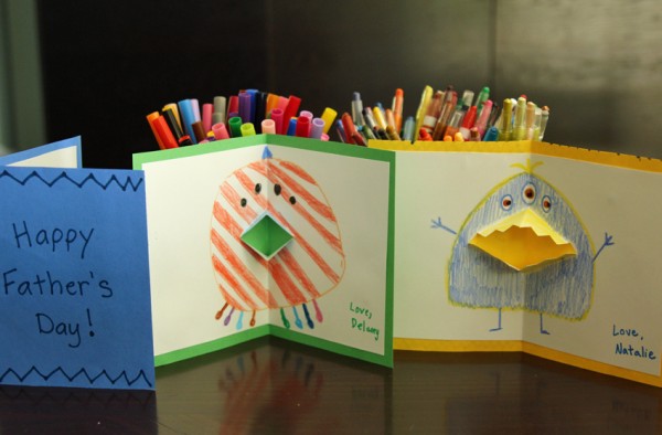 Father's Day cards with pop-up monsters