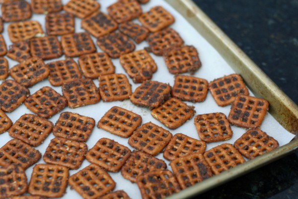 Baking sweet pumpkin spice pretzels