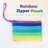rainbow zipper pouch