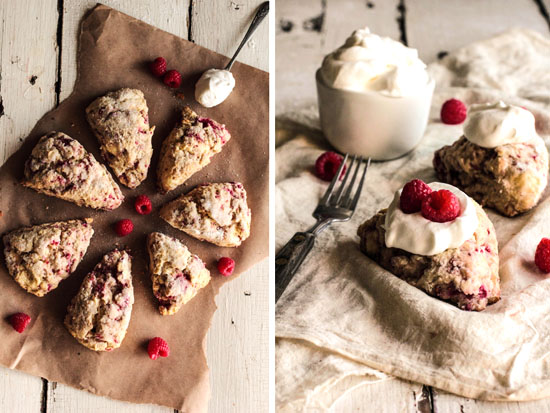 Raspberry Cream Cheese Scones