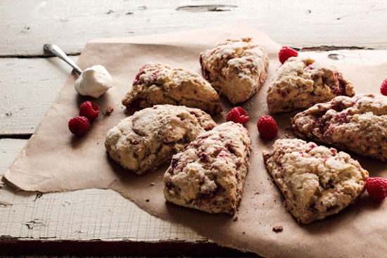 Raspberry Cream Cheese Scones