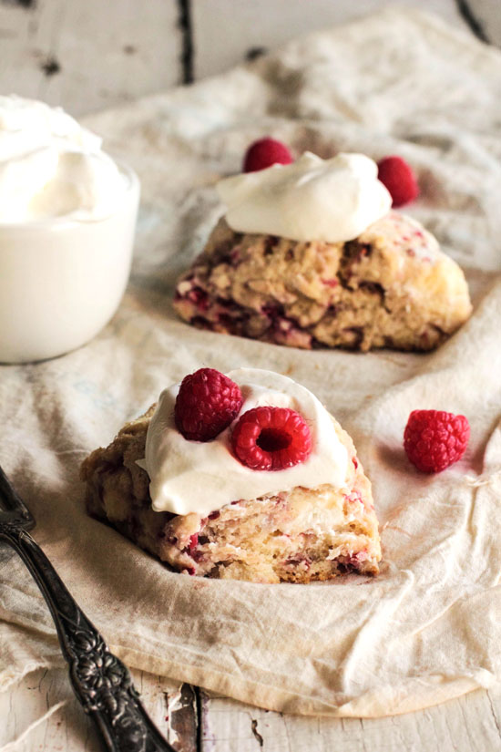 Raspberry Cream Cheese Scones