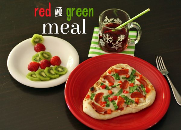 Red and green meal for Christmas fun!