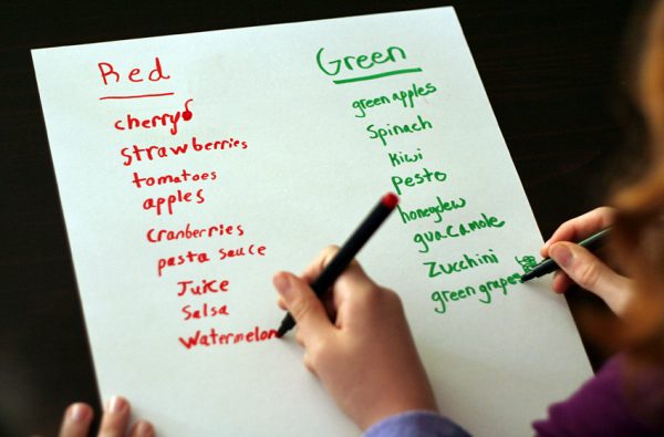 List of red and green foods