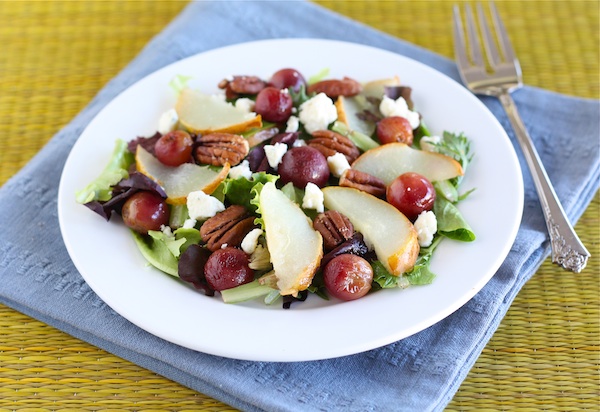 Roasted Pear and Grape Salad