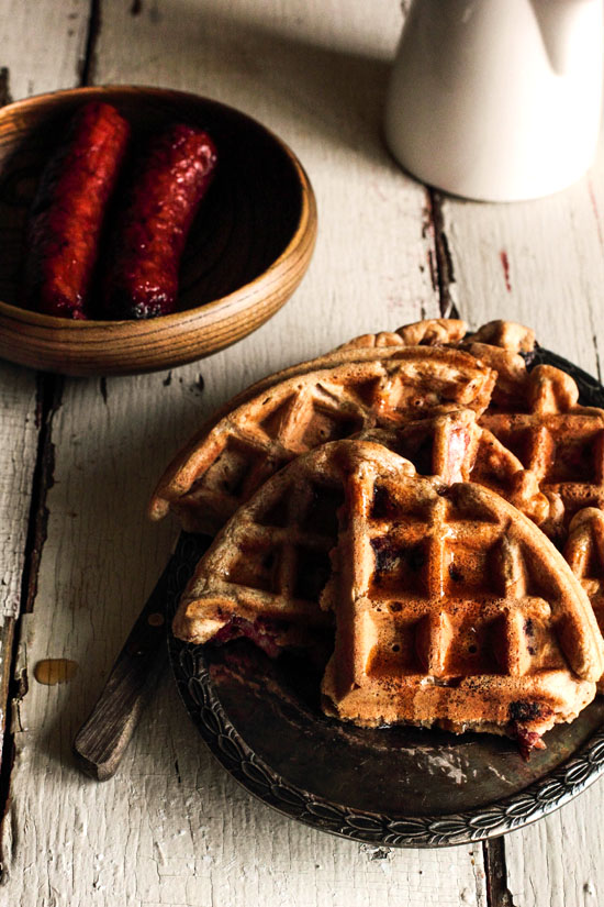 Sausage Waffles for Breakfast