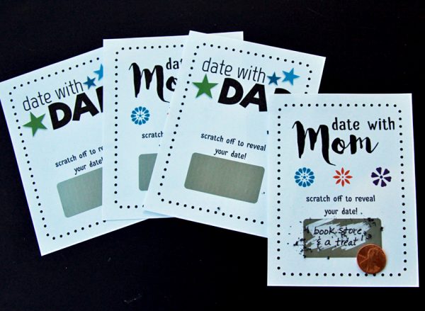 Scratch-off date coupons for parents and kids