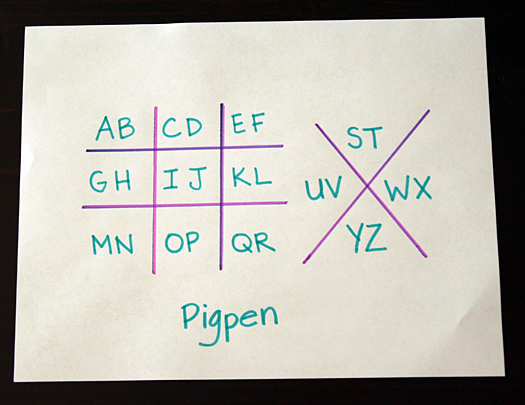 Secret Codes #2: Pig Pen