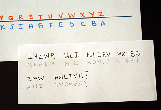 Secret Codes #1: Reverse Alphabet