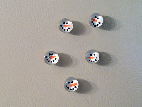 Snowman Magnets finished
