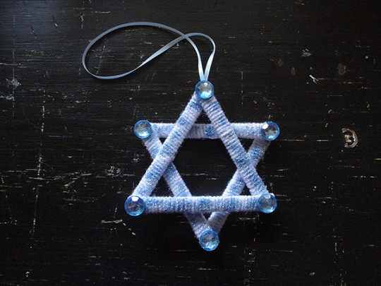 Glittered Craft Stick Star of David