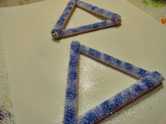 Glittered Craft Stick Star of David