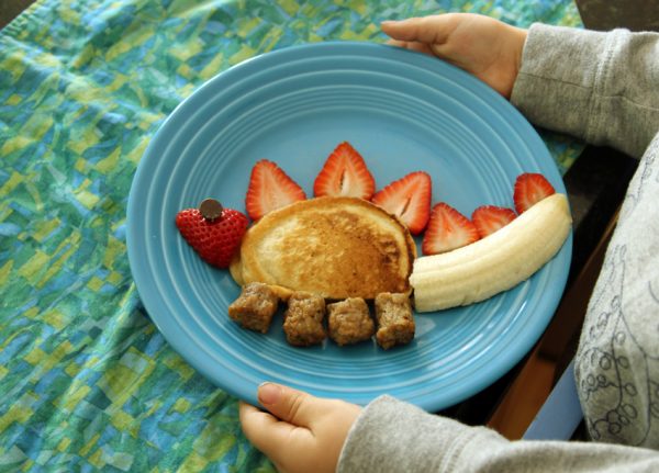 Kids in the kitchen: stegosaurus breakfast