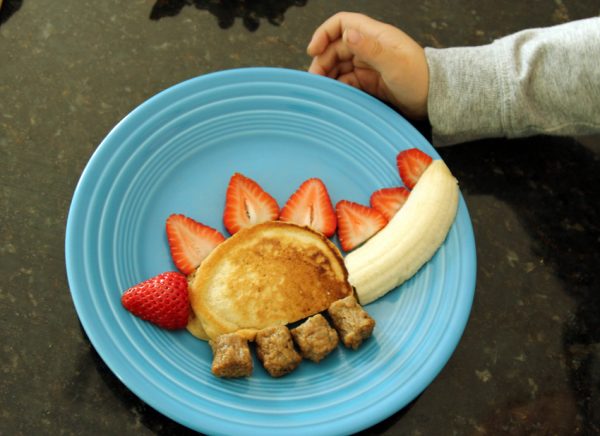 Silly stegosaurus breakfast for kids