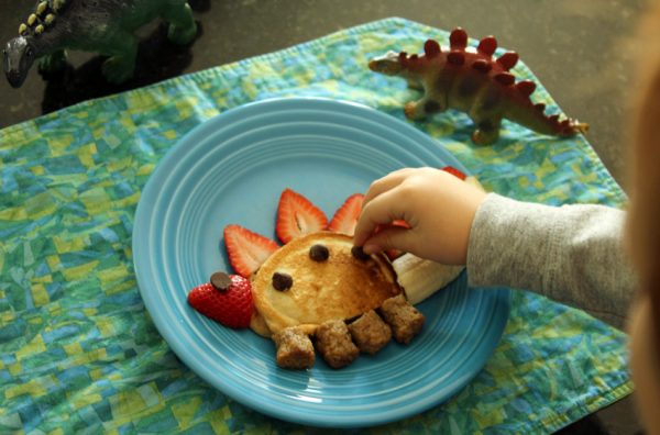 Stegosaurus breakfast - cooking with toddlers