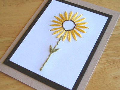 sunflower-card pattern