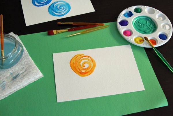 Painting a swirly flower