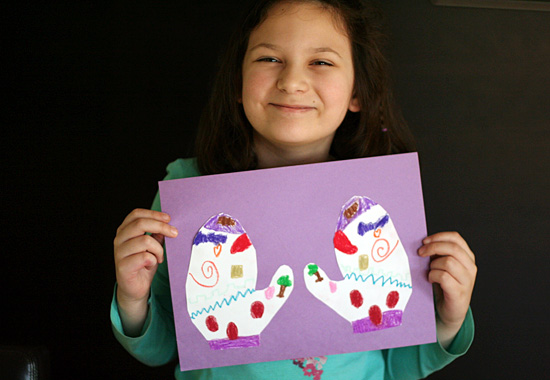 Silly Symmetrical Mitten Art Project