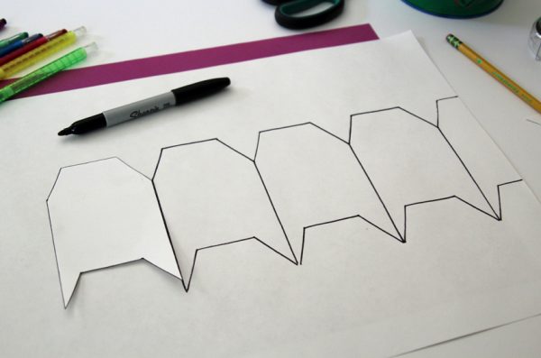 Drawing tessellating houses with a stencil
