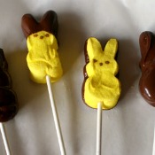 Chocolate Covered Easter Peeps on a Stick