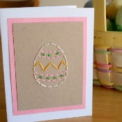 Easter Egg Stitched Greeting Card