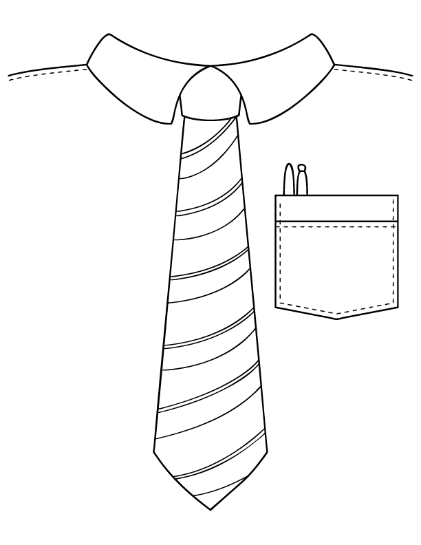 Tie Coloring Page