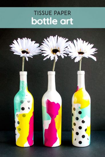 Tissue Paper Bottle Art