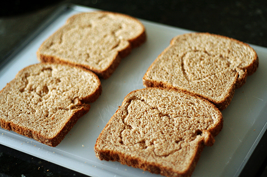 Cookie cutter toast for kids