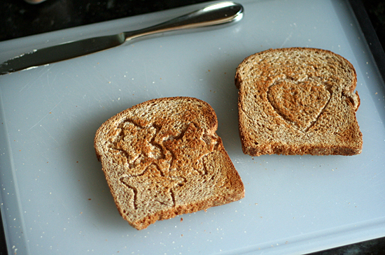 Cookie Cutter Toast Stamping