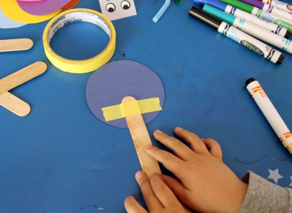 Stick puppet craft for toddlers