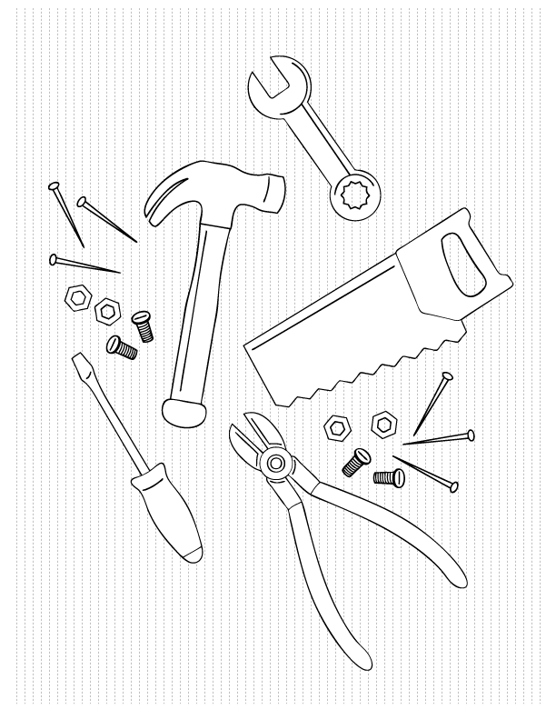 Dad's Toolbox Coloring Pages