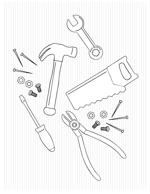 Tools Coloring Page