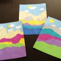 torn paper landscape