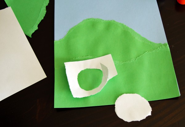 Torn paper sheep