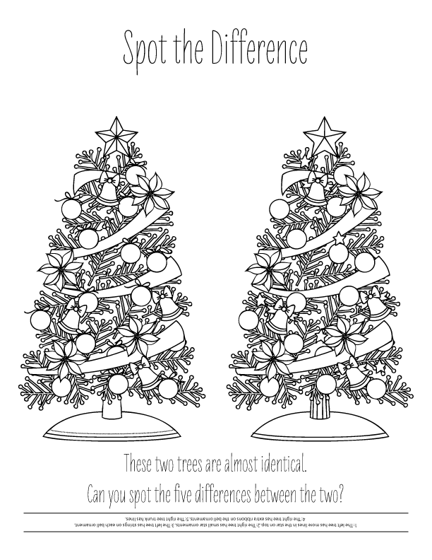 Christmas Tree Match Coloring Page