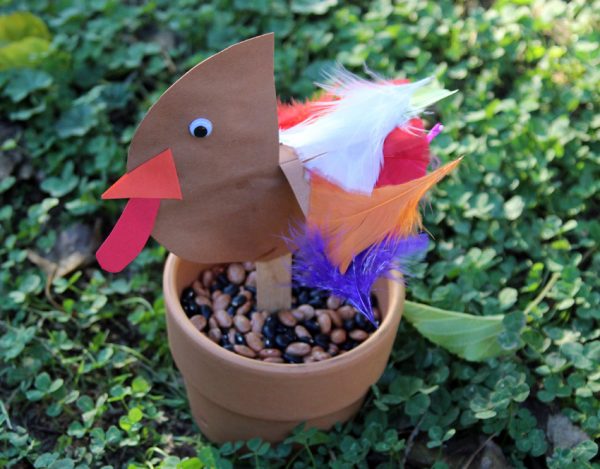 Turkey stick puppet craft for kids