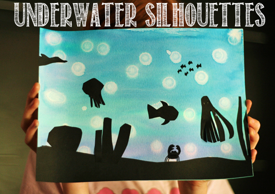 Underwater silhouette paintings