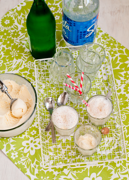 Eggnog Ice Cream Floats Supplies