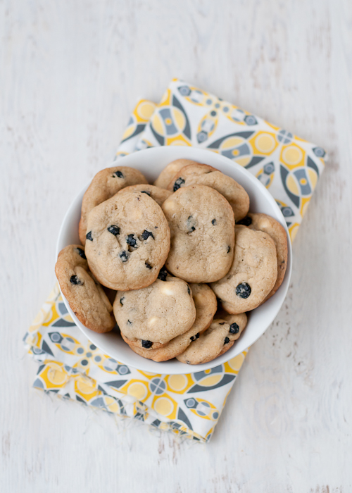 Dried Blueberry Cookies with White Chocolate Chips and Lemon