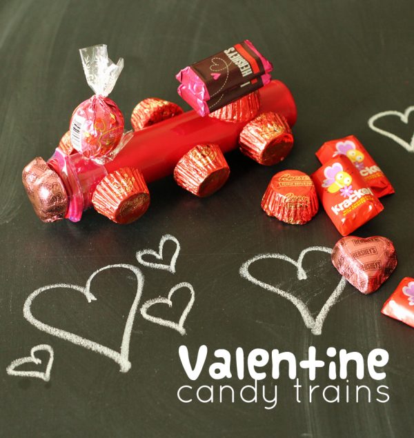 Valentine candy trains