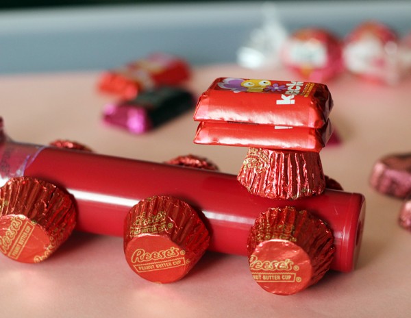 Valentine candy train craft project