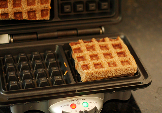 Simple waffle grilled cheese