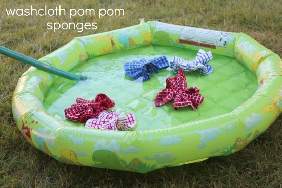 Washcloth Pom Pom Sponges