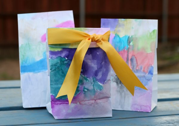 Watercolor gift bags