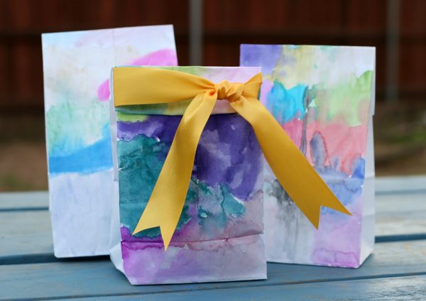 Watercolor gift bags