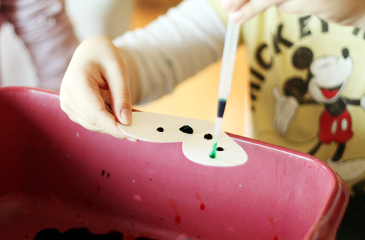 Colorful Puddle-Painted Hearts crafting steps