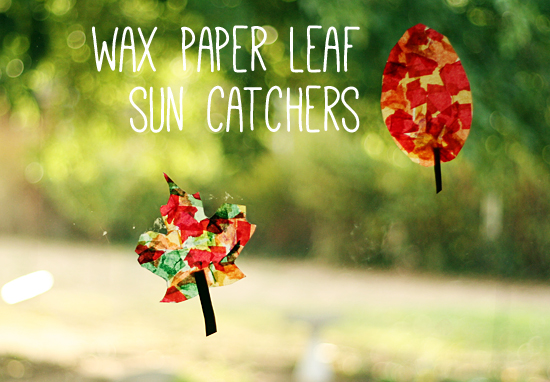 Wax Paper Leaf Sun Catchers