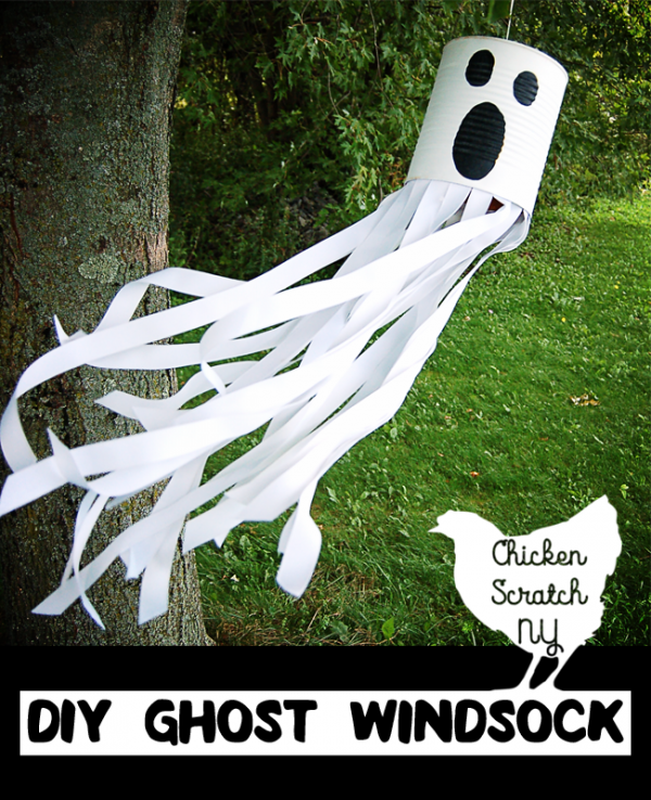 DIY Tin Can Ghost Windsock